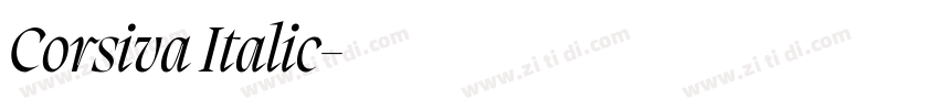 Corsiva Italic字体转换